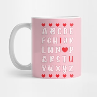 I love you alphabet Mug